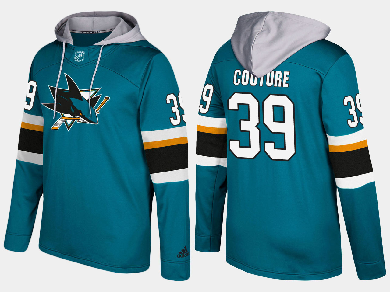 NHL Men San Jose sharks #39 logan couture blue hoodie->san jose sharks->NHL Jersey